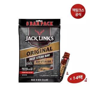 [NS홈쇼핑]잭링크스 스테이크바 오리지널 25gX5개X14팩(70개) 육포 소고기육포..[35856441]