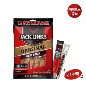 [NS홈쇼핑]잭링크스 비프스틱 오리지널 12gX12개X14팩(168개) 육포 소고기육포..[35856433]