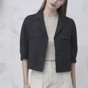 [올리비아로렌]VOCFU5M4321 볼륨슬리브솔리드자켓_JK