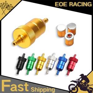 바이크 오토바이 쿼드 피트 먼지 자전거 ATV 스쿠터 3PCS 연료 필터 8mm CNC 스틸 가솔린 가스 클리너