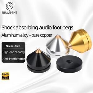 ERUMPENT 4PCS HiFi 스피커 오디오 스탠드 스파이크 하이 엔드 앰프 피트 패드 사운드 CD 용 충격 흡수 핀