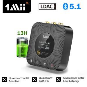 1Mii B06HD + HiFi Bluetooth 5.1 수신기 오디오 LDAC aptX HD LL 어댑터 (자동차 헤드폰 용) OLED 디스플