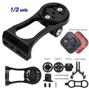 1/2개 자전거 컴퓨터 홀더 스템 아웃 프론트 익스텐션 스톱워치 브래킷 헤드라이트 마운트 가민 호환 브라
