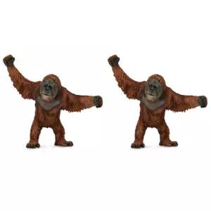 컬렉타 유아 오랑우탄 원숭이 피규어 장난감 X2개