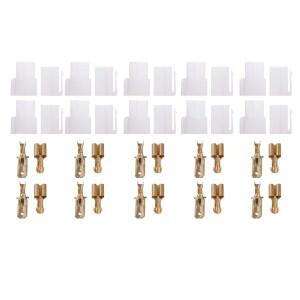 60pcs/10set 범용 T 형 2 핀 DC 전원 남성 여성 커넥터 플러그 Kenwood 호환 Yaesu Icom 차량 라디오 워키