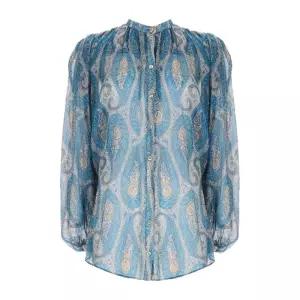 페이즐리 플리츠 실크 셔츠 WRIA0048 99SA1O2X0809