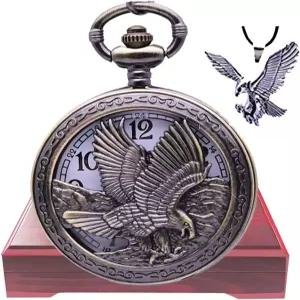 우다니 이글 체인 빈티지 쿼츠 하프 헌터 아메리칸 2025 패션으로 포켓 워치 선물