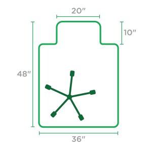 다이멕스 하드 의자 매트 플로어 오피스 15110630 48인치 매트 36인치