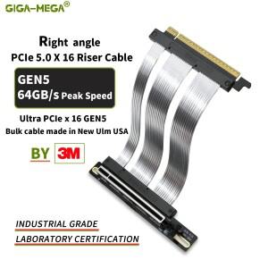 PCIe 5.0 라이저 케이블 GPU 수직 장착 브래킷 GEN5 RAID SSD 카드가 검증되었습니다. 저손실 차세대