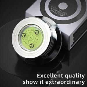 ATAudi 호환O 레코드 턴테이블 무게 안정기 LP 바이닐 블랙 클램프 알루미늄 메탈 플레이어 액세서리