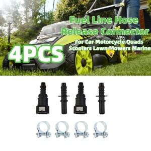 2세트 엔진 연료 라인 호스 9.89 퀵 릴리스 커넥터(자동차 바이크 오토바이 쿼드 스쿠터 잔디 깎는 기계 해