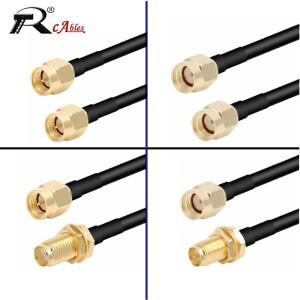 고주파 RF 동축 케이블 SMA 수 50ohm WiFi 안테나 익스텐션 커넥터 피그테일 어댑터 RG58