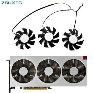 DIY 75MM FD8015H12S 12V 0.32A Amd Xfx RX Radeon VII 그래픽 비디오 카드 쿨러 팬 교체