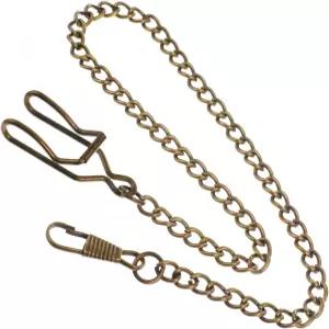 SynHHergyx 포켓 시계 체인 빈티지 메탈 조끼 브론즈 클립 14.5인치