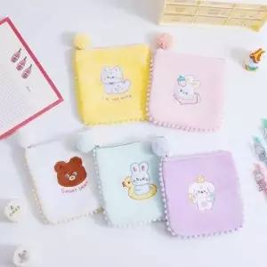 벨벳 사각 자수 생리대 화장품 미니 파우치 DD-11897_23494793