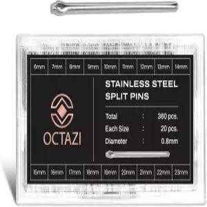 OCTAZI 360pcs 시계 스트랩 핀 링크 제거 도구 키트 밴드 스프링 바 제거기 수리 8-25mm 스테인리스 스틸