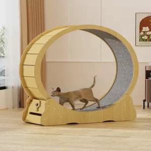 고양이 캣휠 장난감 우드 운동기구 스텝 런닝 무소음