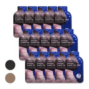 3분 염색약 렛미모 흰머리 새치커버 세치 흑갈색 새치 셀프 염색제 저자극 염색약 15회분 흑갈색