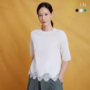 (26 SUMMER) 프렌치린넨 블렌디드 레이스 반팔 니트