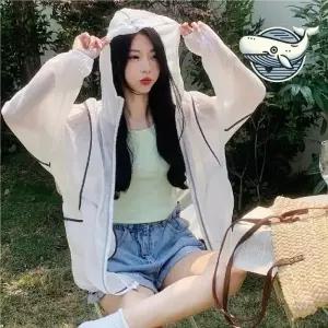 여름용 경량 바람막이 후드 오버핏 커플 점퍼 아우터 바캉스룩 점퍼코디 여름 얇은점퍼