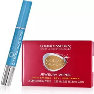 코노이즈어스 프리미엄 에디션 컴팩트 주얼리 물티슈 금과 은 클리너 광택 및 변색 제거로 드라이 일회용