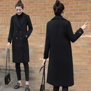 볼사스 여사친 검정 하프 모직 코트 윈드 ADOR1