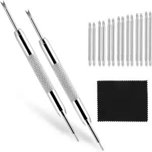 시계 밴드 핀 교체 키트 16개 PCS 직경 1.5mm 헤비 듀티 스테인리스 스틸 링크 제거기 세트 스트랩 조정
