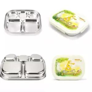 식판도시락통 QP94BH25 뚜껑포함 혼밥식판 도시락식판 유치원식