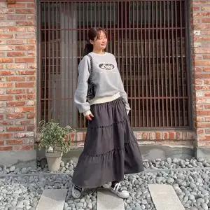 [다잇템]여자 데일리 프릴 러플 러블리 롱 스커트