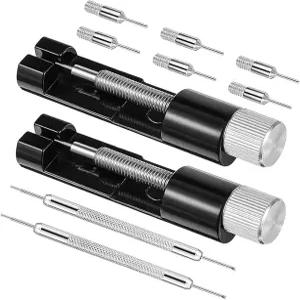 OYWGRICH 2팩 시계 링크 제거 키트 팔찌 조정 및 교체용 수리 도구 사이즈 스트랩용 핀 제거기 추가 밴드