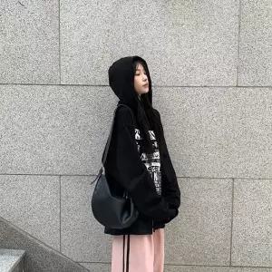 [다잇템]여자 유니크 프린팅 박시 투웨이 후드집업