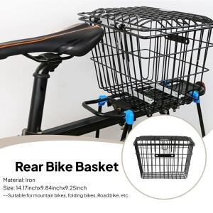 후면 자전거 바구니 접이식 용 뚜껑 무거운 카고 랙 프레임  설치 범용