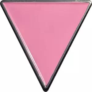 적용 가능한 펀 핑크 삼각형 - 게이 및 레즈비언 LGBT 지원 프라이드 심볼 에나멜 핀 라펠 또는 패브릭