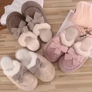 슬리퍼 겨울 털 거실화 사무실 방한 실내화 슬리퍼 양 털 푹신한 겨울 집_23935933
