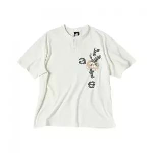 TRAVEL 임페리얼 피그먼트 헨리넥 반팔티 크림