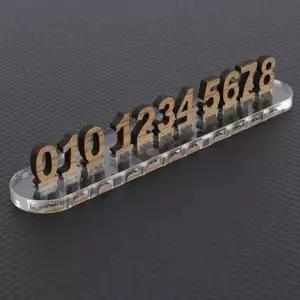 우드 주차번호판