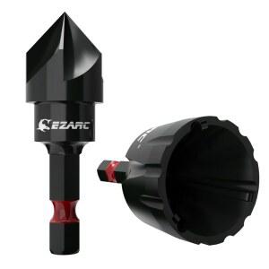 EZARC 디버링 외부 모따기 도구 2PCS 내부 카운터싱크 드릴 비트 3 19mm에 맞는 버 제거