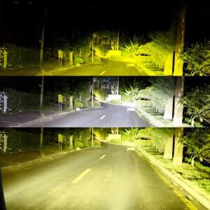 2x100W 듀얼 3 색 자동차 LED 헤드 라이트 3000K + + H4 H8 H11 HB3 H7 안개 전구 12V 12000LM 조명 노란