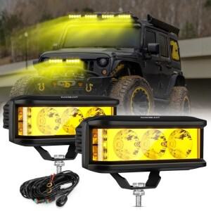 Auxbeam 5 인치 LED 라이트 바 34W x 2 주행 조명 하네스 포함 트럭 픽업 오프로드용