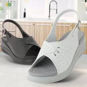 간호화 푹신한 간호사 슬리퍼 여성 간호 샌들 병원 편안한 실내용 미끄럼 논슬립 스트랩 오픈형 실내화