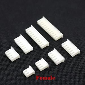 50Pcs JST XH2.54 2/3/4/5 핀 터미널 플라스틱 쉘 수 플러그 + 암 소켓 와이어 커넥터 XH 2P 3P 4P 5P 6P 8