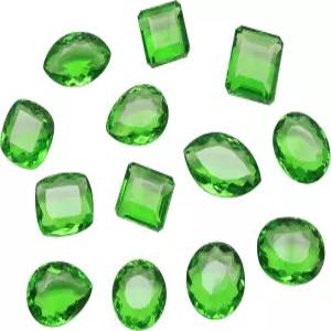 GEMHUB 매력적인 연두색 자수정 200.00 Ct 로트 4개 혼합 모양 루즈 보석 목걸이