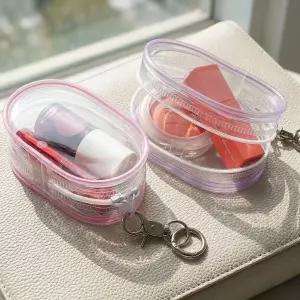 투명 타원 미니 파우치 키링 립스틱 틴트 에어팟 화장품 보관함 6종 타원형파우치