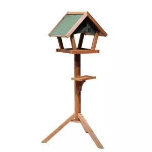 버드피더 모이통 새 원목 급식기 정원 야생조류 참새 야외 사료통 조류용품