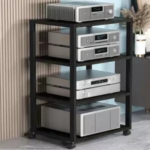 오디오 거치대 엠프 스틸 앵글 받침 음향기기 랙 스피커 선반