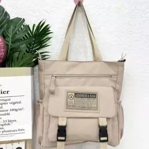 WL 데일리 고등학생 대학생 크로스백 책 가방 베이지