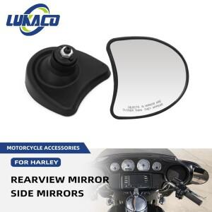 블랙 바이크 오토바이 백미러 내부 페어링 마운트 사이드 리어 호환 할리 투어링 스트리트 일렉트라 글라이