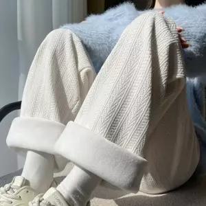 팬츠 이삭 패턴 겨울 기모 와이드 1005611 팬츠 스노우