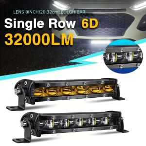 슈퍼 브라이트 LED 바 오프로드 8인치 12V 24V 스포트라이트 바라 작업등 라다 트럭 4x4 SUV ATV 자동차 운