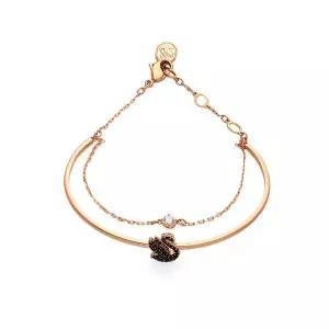 [하프클럽/스와로브스키]스와로브스키 5678048 Swan 스완 블랙 뱅글 미디움 팔